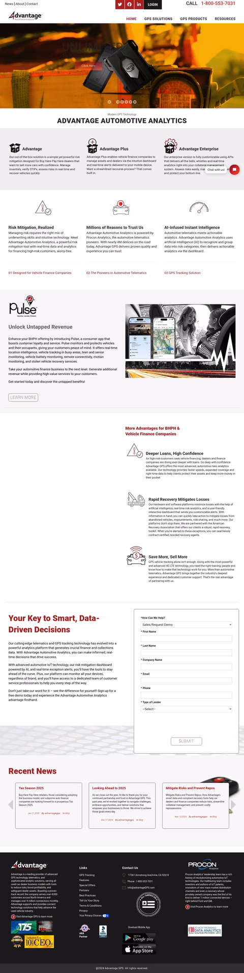 Advantage-Gps Homepage 1440px