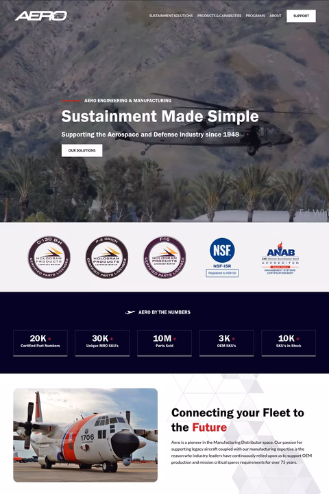 Aero-Engineering-Manufacturing Homepage 1440px