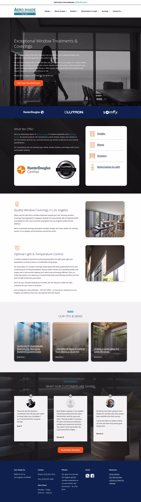 Aero-Shade-Co Homepage 1440px