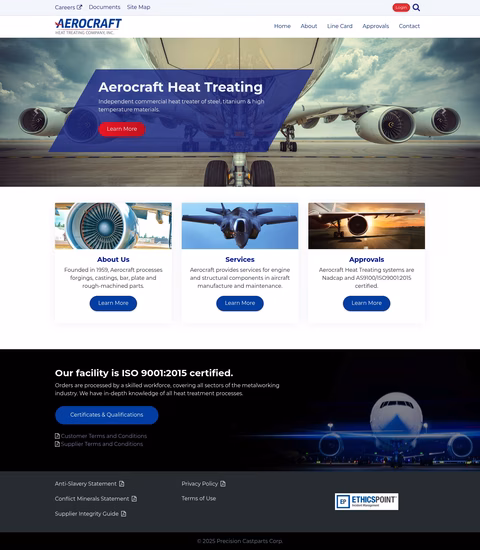 Aerocraft-Heat-Treating-Company Homepage 1440px