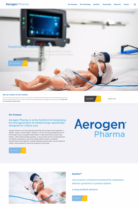 Aerogen-Pharma Homepage 1440px