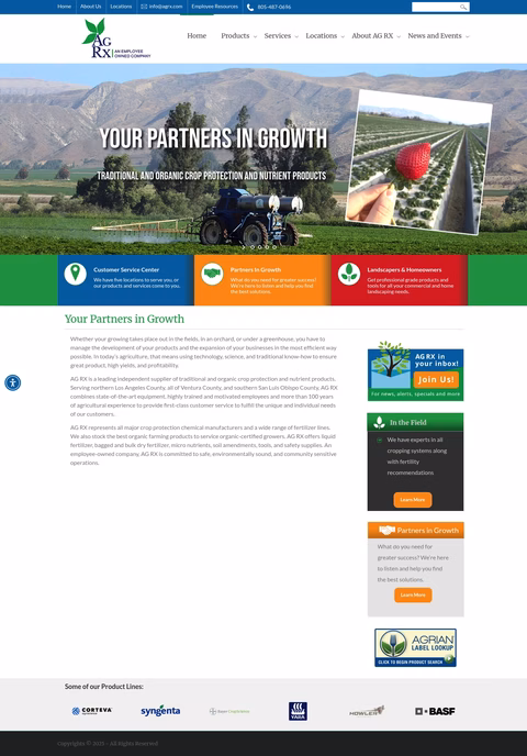 Ag-Rx Homepage 1440px