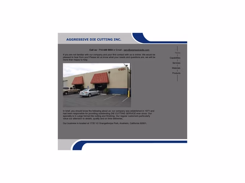 Aggressive-Dies-Cutting Homepage 1440px