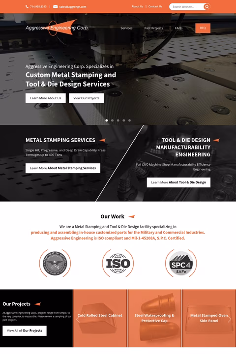 Aggressive-Engineering Homepage 1440px