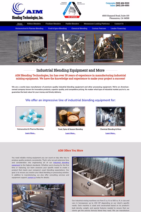 Aim-Blending-Technologies-Inc Homepage 1440px
