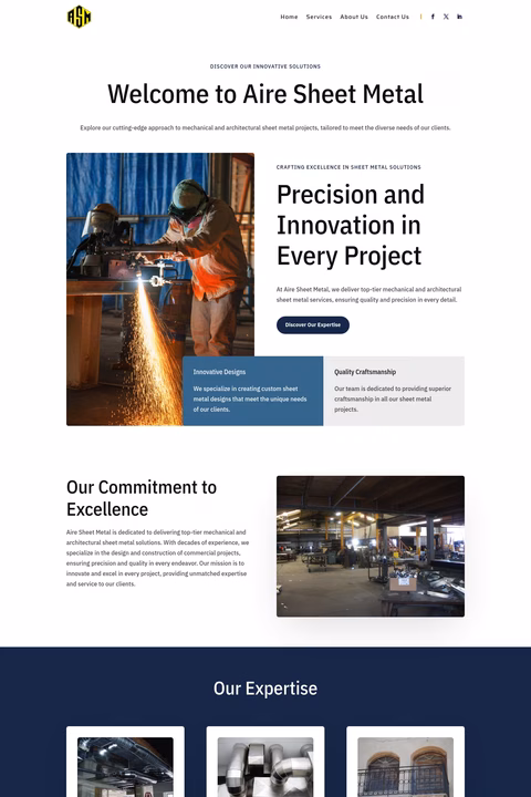 Aire-Sheet-Metal Homepage 1440px