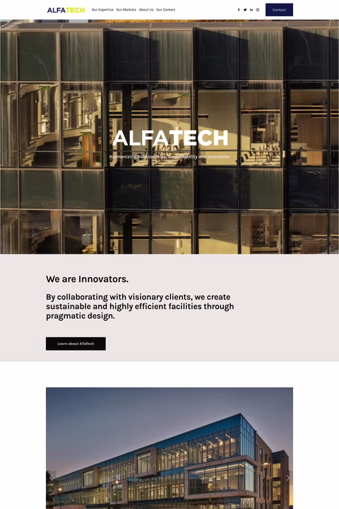 Alfatech Homepage 1440px