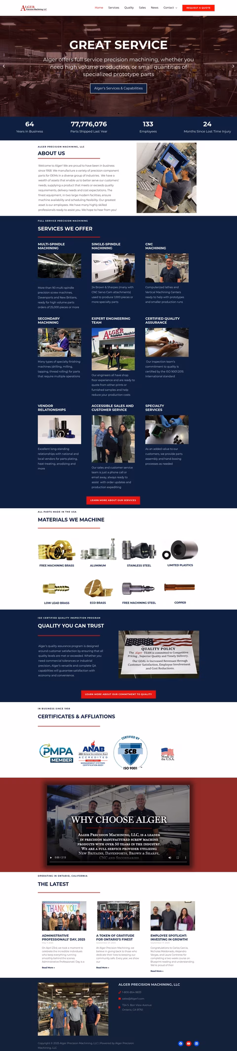 Alger-Precision-Machining Homepage 1440px