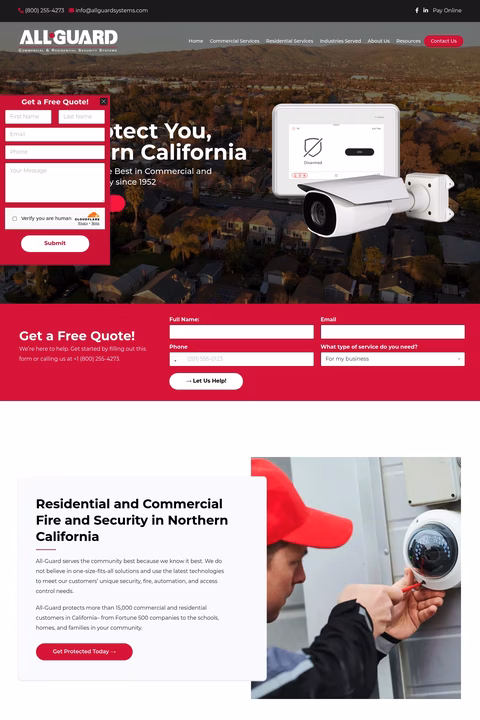 Allguard-Systems Homepage 1440px