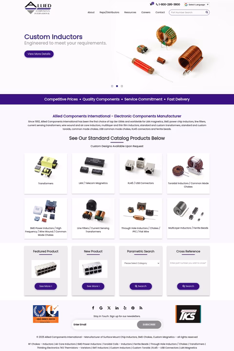 Allied-Components-International Homepage 1440px