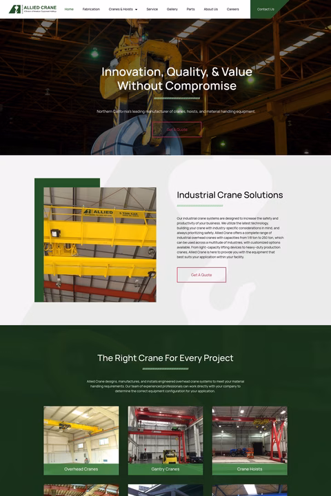 Allied-Crane Homepage 1440px