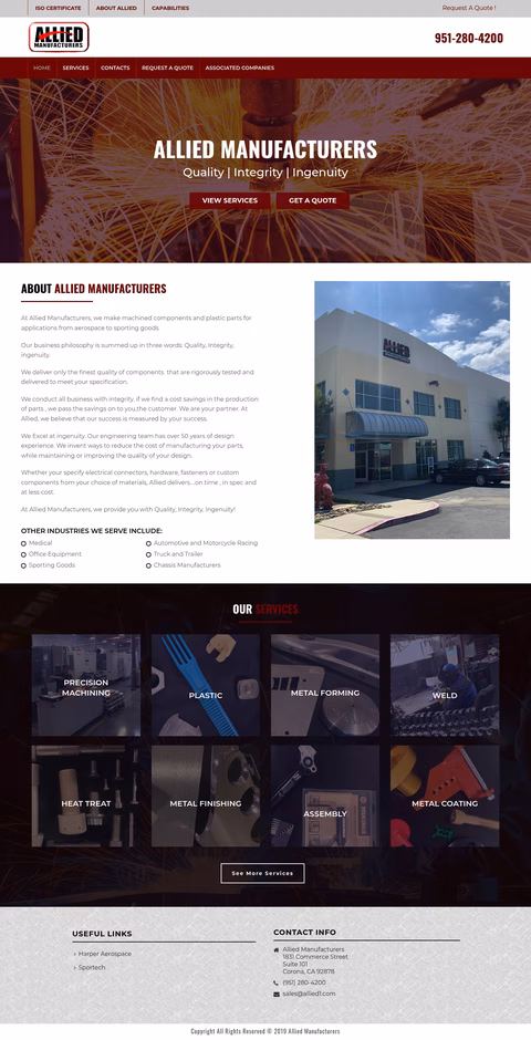 Allied-Manufacturers Homepage 1440px