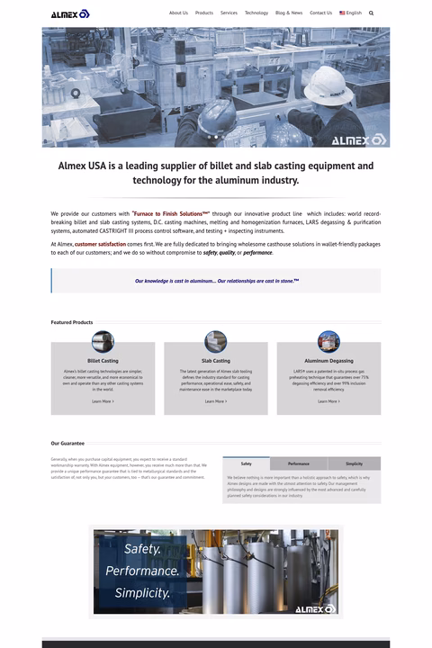 Almex-Usa Homepage 1440px