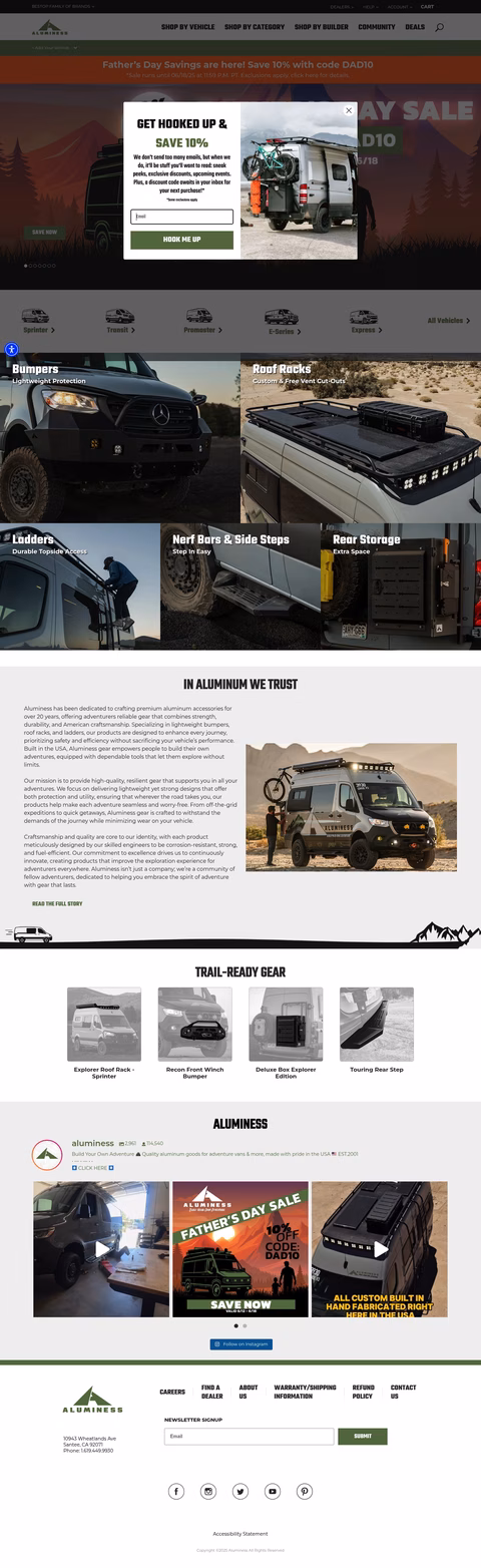 Aluminess-Products Homepage 1440px