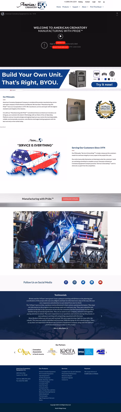 American-Crematory-Equipment-Company Homepage 1440px