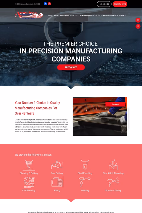 American-Fabrication-And-Powder-Coating Homepage 1440px