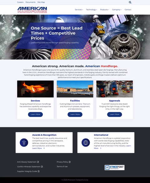 American-Handforge Homepage 1440px