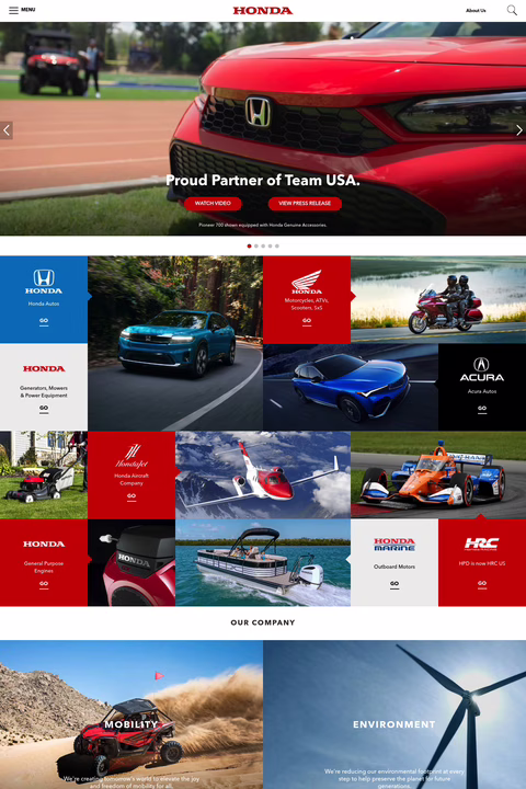 American-Honda-Motor-Company Homepage 1440px