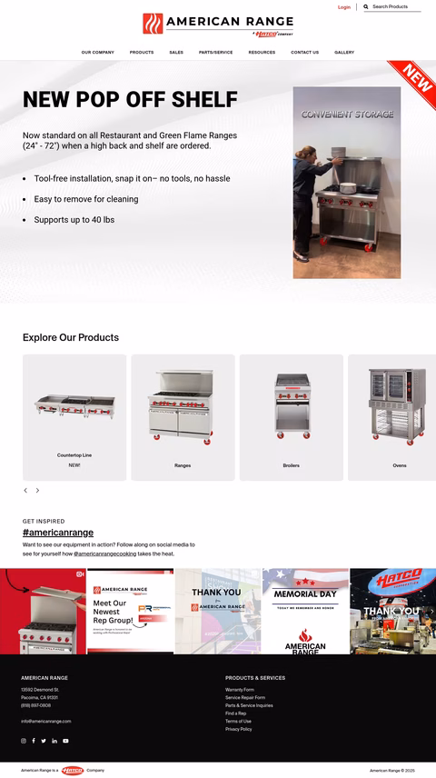 American-Range Homepage 1440px