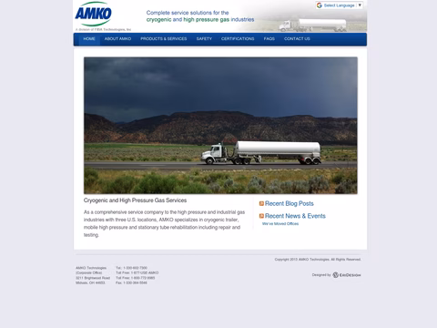Amko-Technologies Homepage 1440px