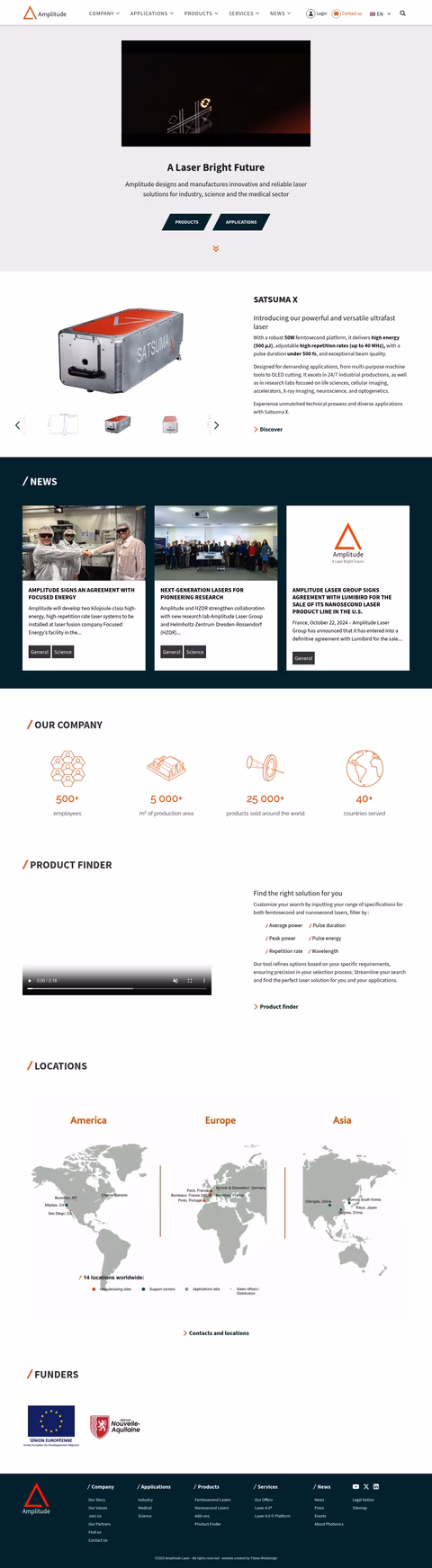 Amplitude-Laser-Group Homepage 1440px
