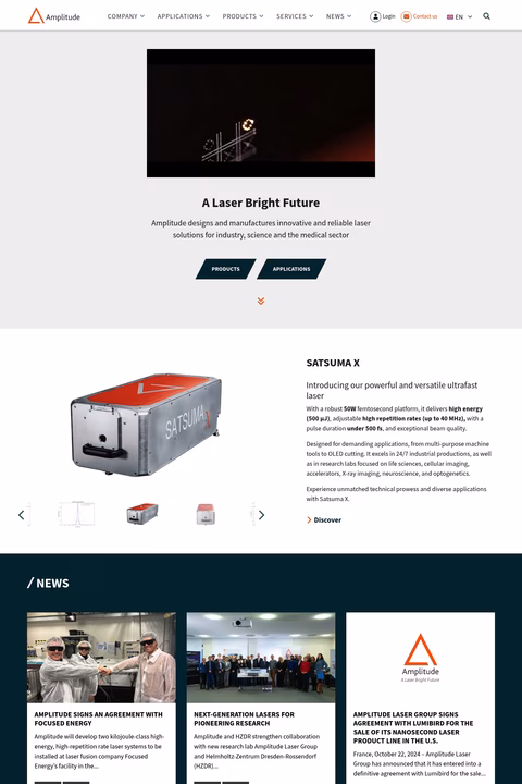Amplitude-Laser-Group Homepage 1440px