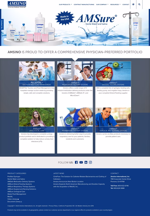 Amsino-International Homepage 1440px