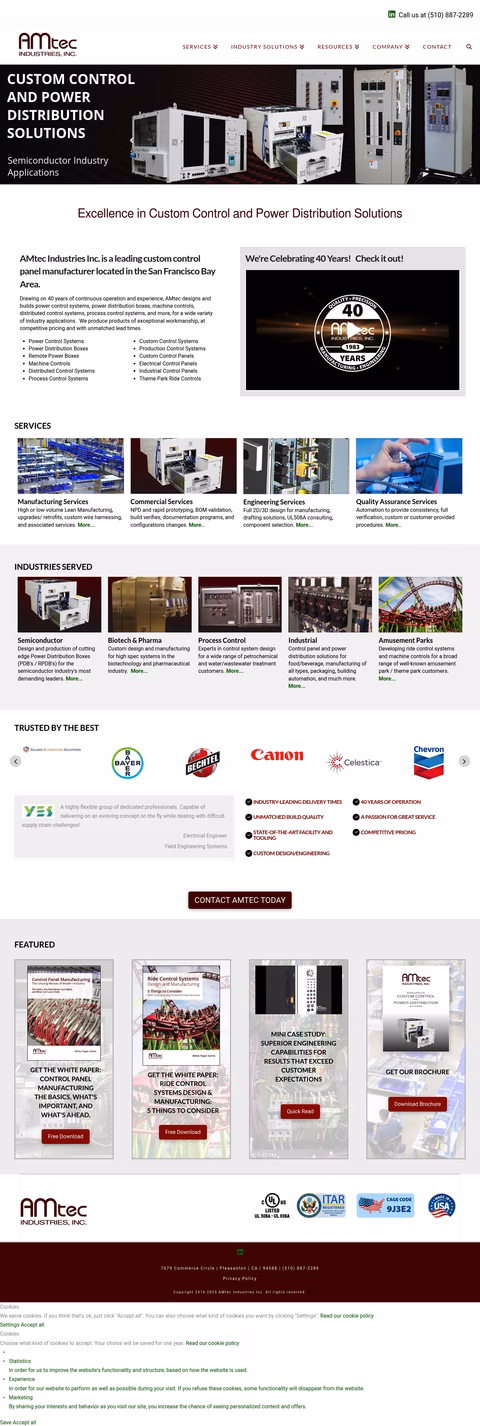 Amtec-Industries Homepage 1440px