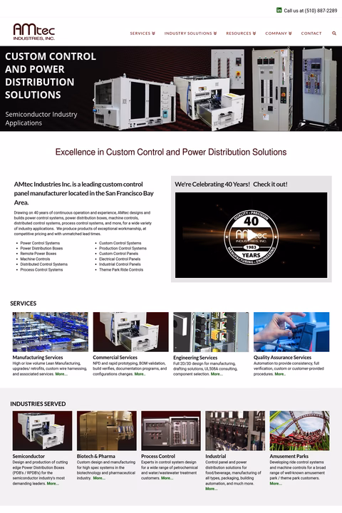 Amtec-Industries Homepage 1440px