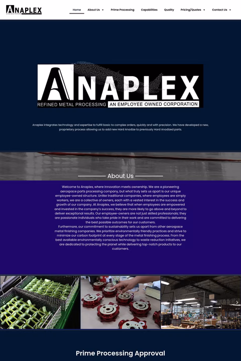 Anaplex-Corporation Homepage 1440px