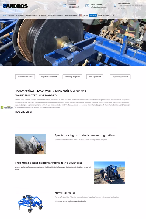 Andros-Engineering Homepage 1440px