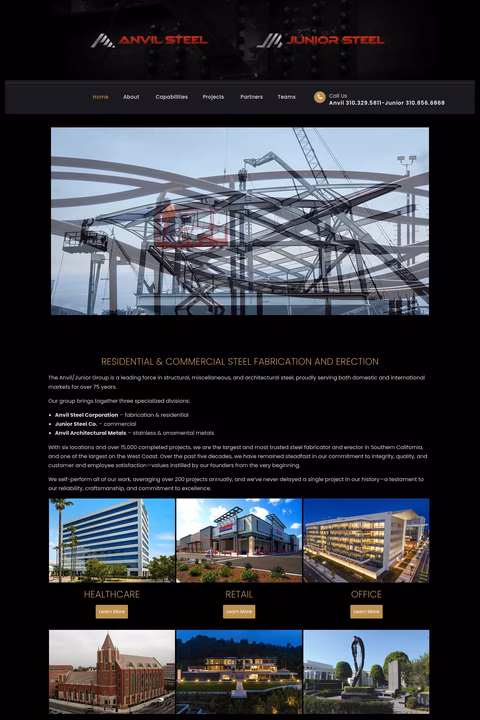 Anvil-Steel Homepage 1440px