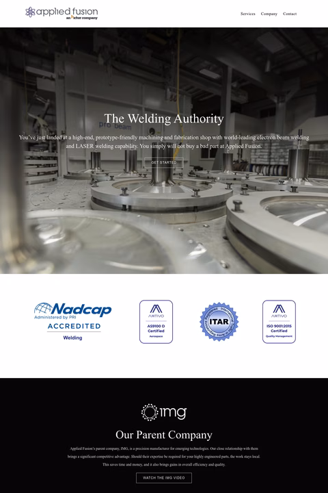 Applied-Fusion-Inc Homepage 1440px