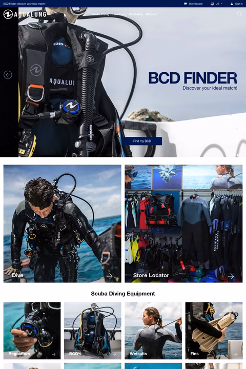 Aqualung Homepage 1440px