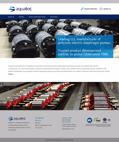 Aquatec Homepage 1440px