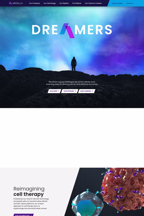 Arcellx Homepage 1440px