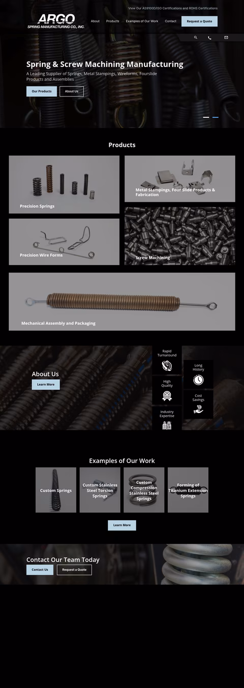 Argo-Spring-Manufacturing-Co Homepage 1440px