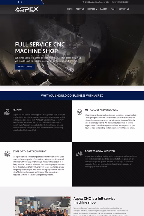 Aspex-Corporation Homepage 1440px