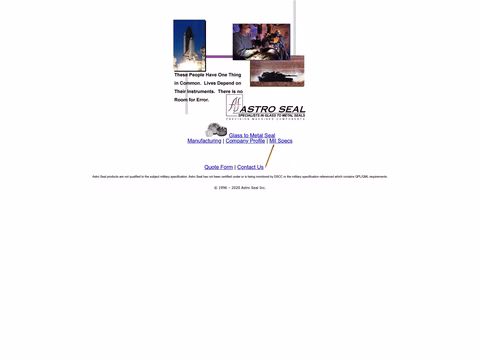 Astro-Seal Homepage 1440px