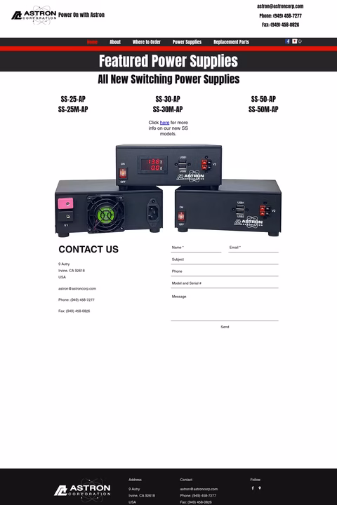 Astron-Corporation Homepage 1440px