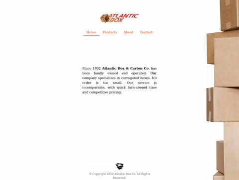 Atlantic-Box-Carton-Company Homepage 1440px