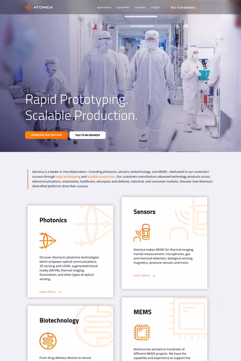 Atomica Homepage 1440px