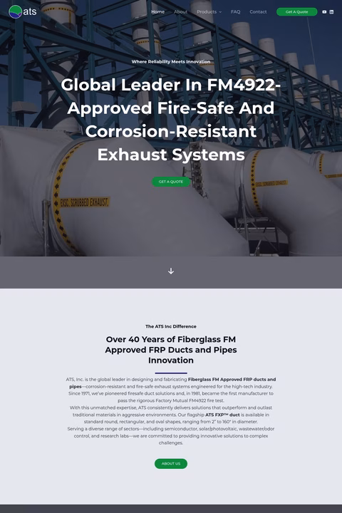 Ats-Products-Inc Homepage 1440px