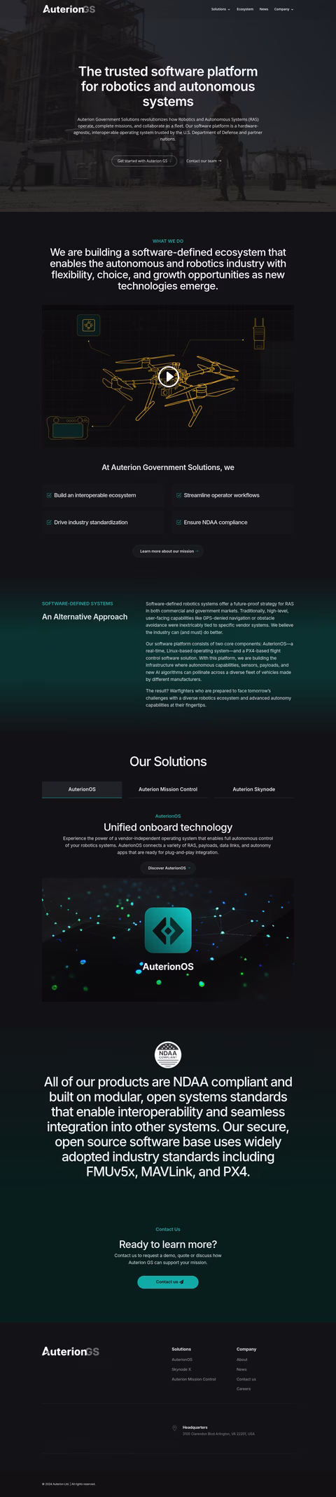 Auterion-Government-Solutions Homepage 1440px