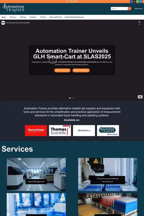 Automation-Trainer Homepage 1440px