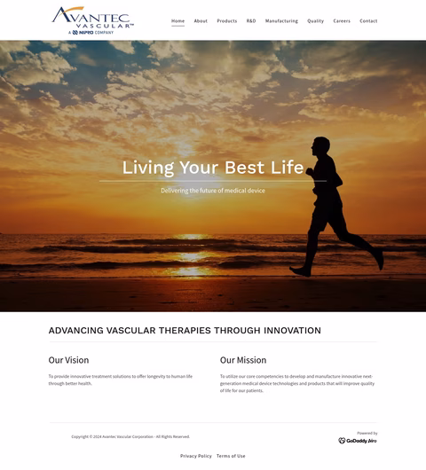 Avantec-Vascular Homepage 1440px