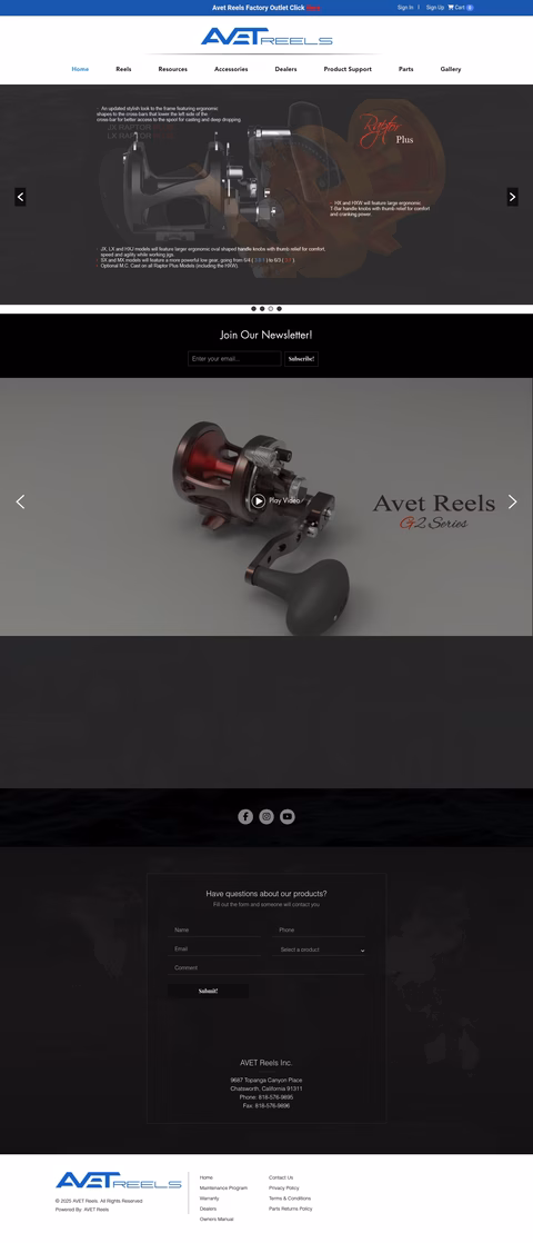 Avet-Industries Homepage 1440px