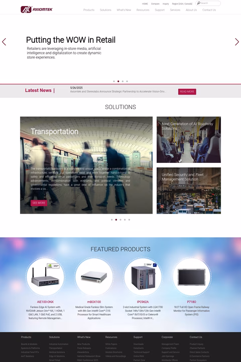 Axiomtek-Usa Homepage 1440px