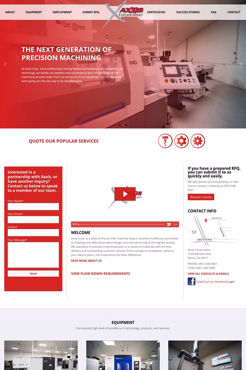 Axxis-Corporation Homepage 1440px