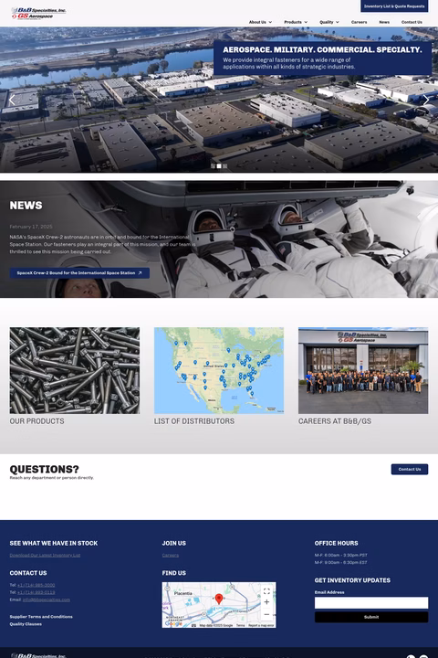 B-B-Specialties Homepage 1440px